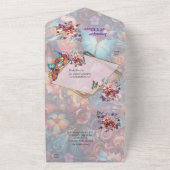 絵画ファンタジー花表現自然 オールインワン招待状 (外側)