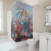 絵画ファンタジー花表現自然 シャワーカーテン (インサイチュ)