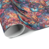 絵画ファンタジー花表現自然 ラッピングペーパー (ロールコーナー)