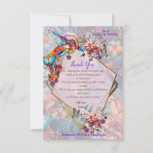 絵画ファンタジー花表現自然 出欠カード (正面)