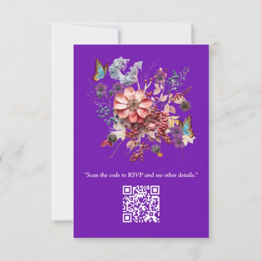 絵画ファンタジー花表現自然 出欠カード (裏面)