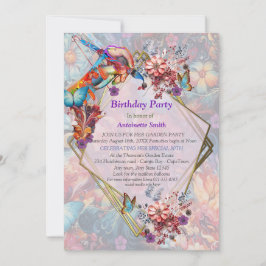 絵画ファンタジー花表現自然 招待状