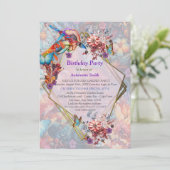 絵画ファンタジー花表現自然 招待状 (スタンド正面)