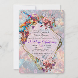 絵画ファンタジー花表現自然 招待状