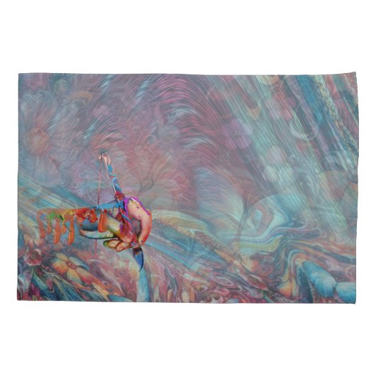 絵画ファンタジー花表現自然 枕カバー (裏面)