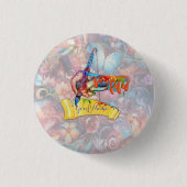 絵画ファンタジー花表現自然 缶バッジ (正面)