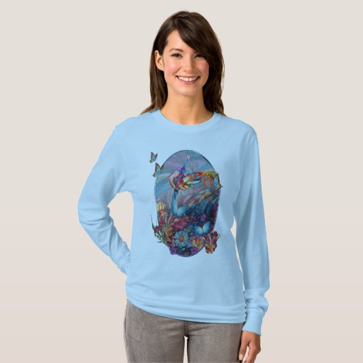 絵画ファンタジー花表現自然 Tシャツ (正面フル)