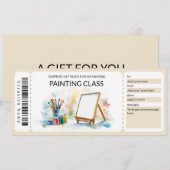 絵画レッスン ギフト券 テンプレートを編集 招待状 (正面/裏面)
