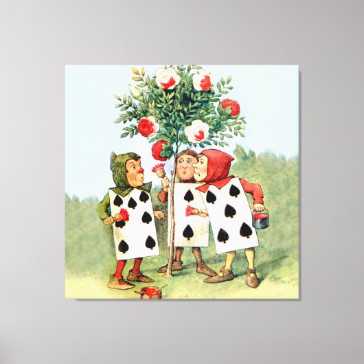 絵画ワンダーランドのハートバラ女王 キャンバスプリント (正面)