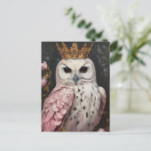絵画冠の付いたフクロウ ポストカード (スタンド正面)