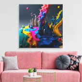 絵画水にメッセージが届いて救いる キャンバスプリント (インサイチュ (リビング))