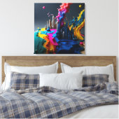 絵画水にメッセージが届いて救いる キャンバスプリント (インサイチュ (寝室))