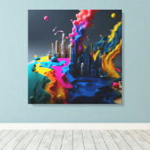 絵画水にメッセージが届いて救いる キャンバスプリント (インサイチュ (ウッドフロア))