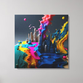 絵画水にメッセージが届いて救いる キャンバスプリント