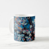 絵画油絵さくらんぼ花抽象芸術 コーヒーマグカップ (正面左)