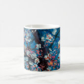 絵画油絵さくらんぼ花抽象芸術 コーヒーマグカップ (中央)