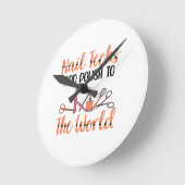 絵画爪 ラウンド壁時計 (傾斜)