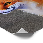 絵画狐の動物 ポスター (角)