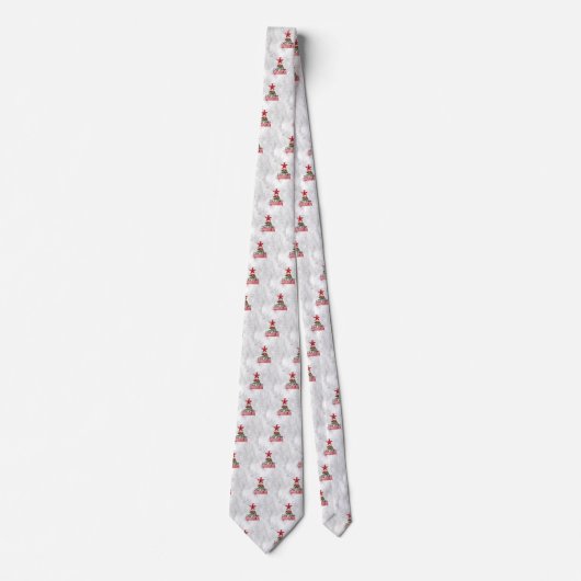 絵画的なスタイルのカリフォルニア共和国の旗くま ネクタイ (正面)