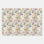 絵画的なバラと花 ラッピングペーパーシート (正面3)