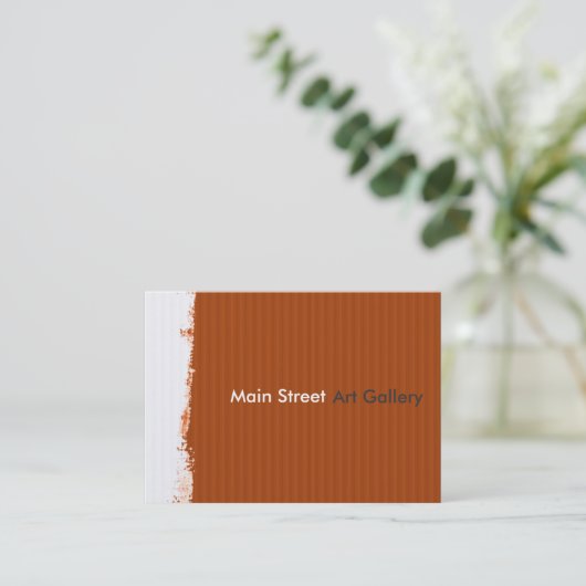 絵画的なメイン・ストリートのギャラリーの抽象芸術パターン 名刺 (スタンド正面)