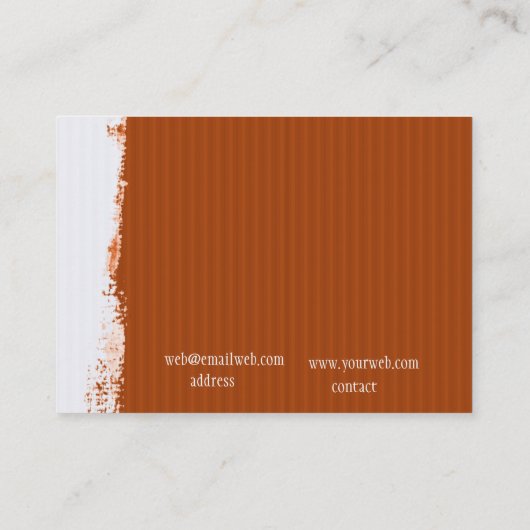 絵画的なメイン・ストリートのギャラリーの抽象芸術パターン 名刺 (裏面)