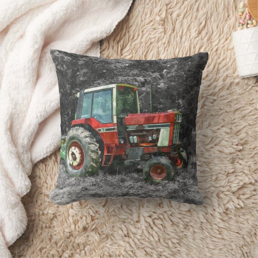 絵画的な古く国際的なトラクター クッション (ブランケット)