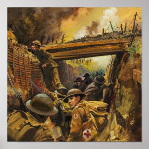 絵画第1次世界大戦の戦い ポスター