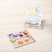 絵画第8回バースデーカラフルタ スクエアペーパーコースター (インサイチュ)