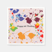 絵画第8回バースデーカラフルタ スタンダードカクテルナプキン (正面)