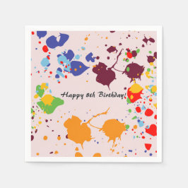絵画第8回バースデーカラフルタ スタンダードカクテルナプキン