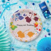 絵画第8回バースデーカラフルタ ペーパープレート (パーティー)