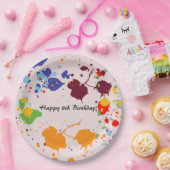 絵画第8回バースデーカラフルタ ペーパープレート (パーティー)