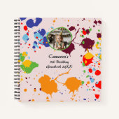 絵画第9カラフル誕生日アートパーティーゲストブック ノートブック (正面)