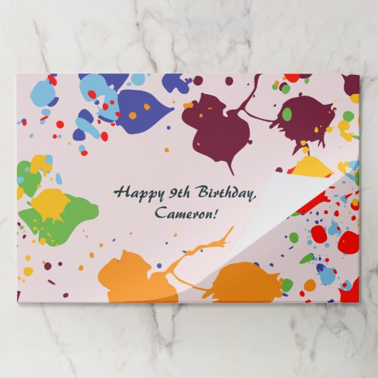 絵画第9カラフル誕生日アートパーティー ペーパーパッド (折り畳み)