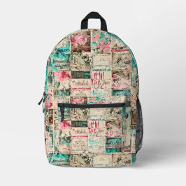 絵画素朴のアートスクウェア プリントバックパック