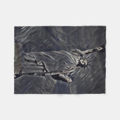 絵画自由の女神 フリースブランケット (正面(横))