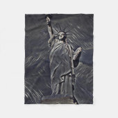 絵画自由の女神 フリースブランケット (正面)