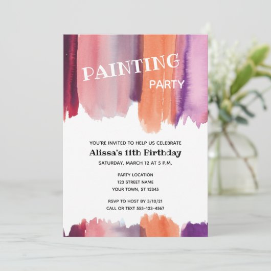 絵画誕生会 招待状 (スタンド正面)