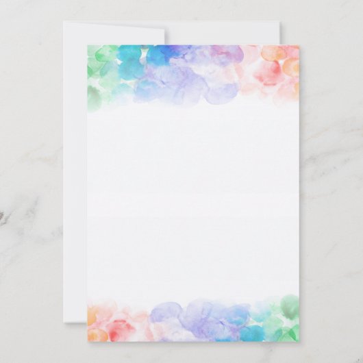 絵画誕生日招待状 招待状 (裏面)