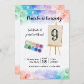 絵画誕生日招待状 招待状 (正面/裏面)