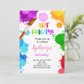 絵画誕生日招待状 招待状 (スタンド正面)