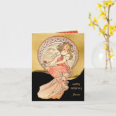 絵画誕生日 カード (黄色い花)