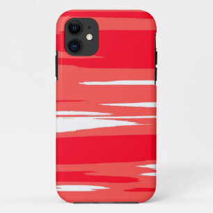絵画赤と白グラフィック iPhone 11 ケース