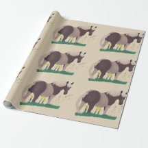 絵画馬が立って草を包む