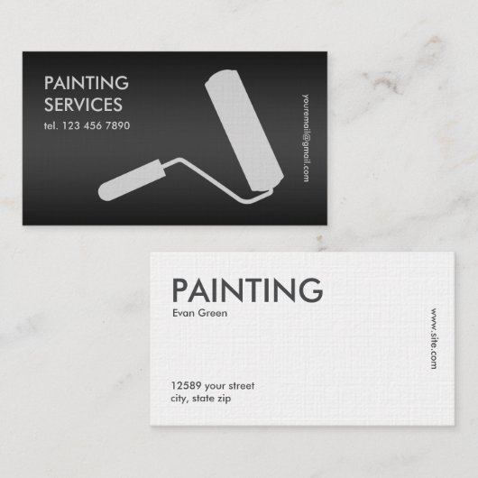 絵画黒 名刺 (正面/裏面)