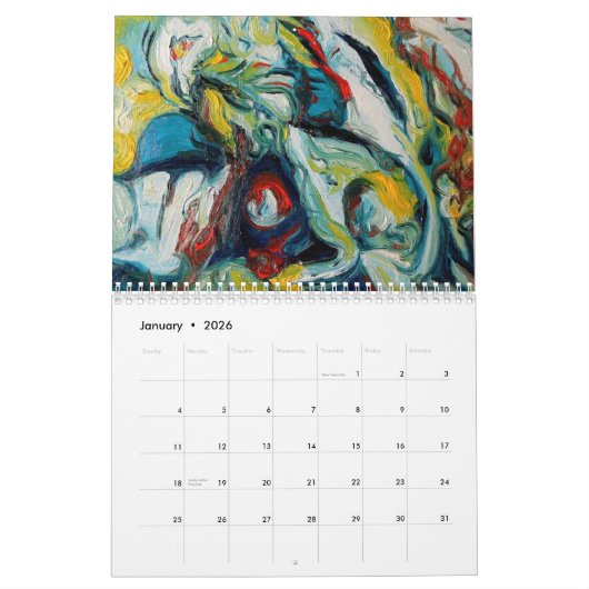 絵画2009年のロリ地方K Erickson カレンダー (1月 2026)