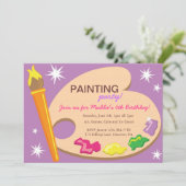 絵画・アートの誕生日パーティー招待状 招待状 (スタンド正面)