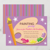 絵画・アートの誕生日パーティー招待状 招待状 (正面/裏面)