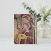 絵画「聖母と幼児」より天使の音楽家たち ポストカード (スタンド正面)